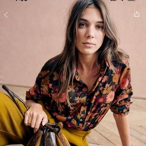 SEZANE Pierro Shirt in Garden 34 NWT